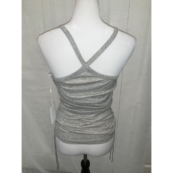 Helmut Lang Gray Drawstring Tank Top size Medium NEW - Picture 3 of 4